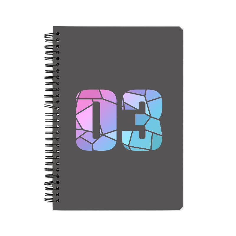 03 Number Notebook (Charcoal Grey)