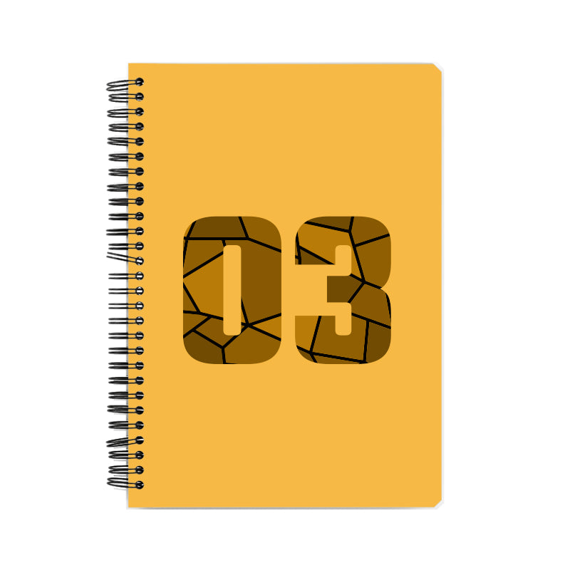 03 Number Notebook (Golden Yellow)