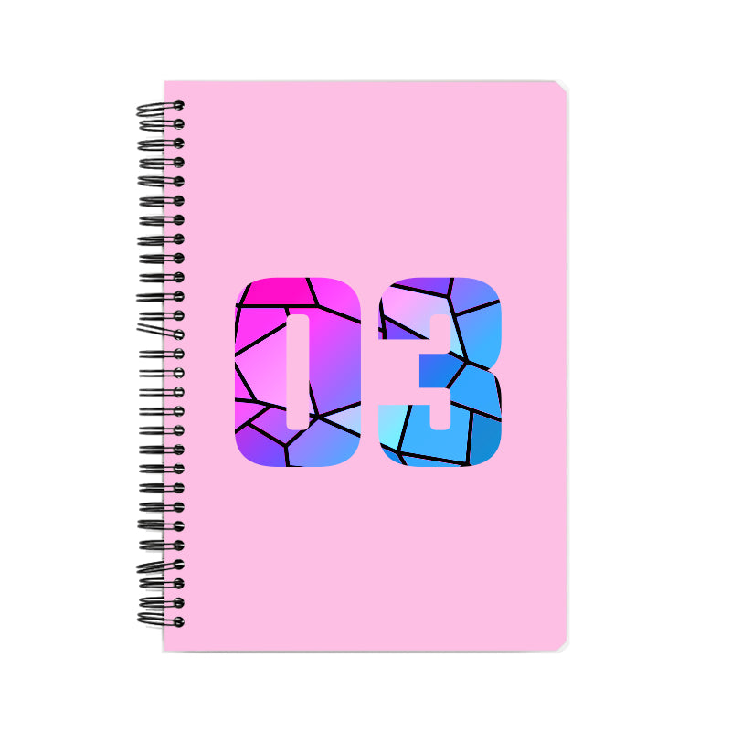 03 Number Notebook (Light Pink)