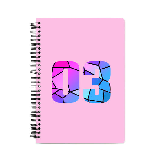 03 Number Notebook (Light Pink)