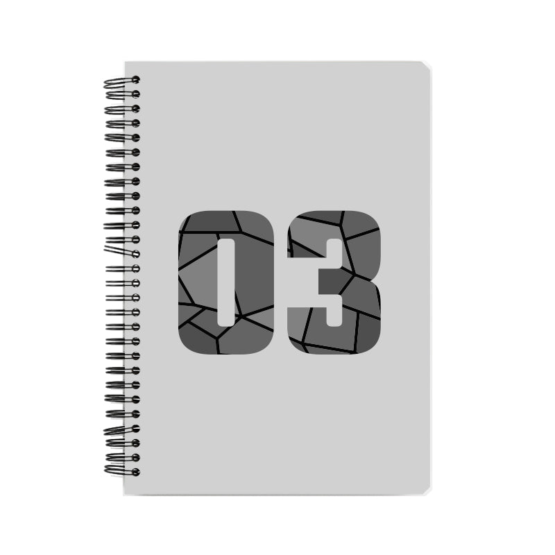 03 Number Notebook (Melange Grey)