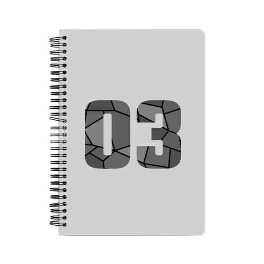 03 Number Notebook (Melange Grey)