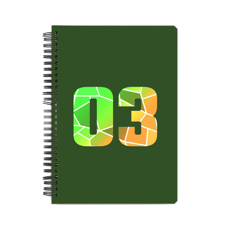 03 Number Notebook (Olive Green)