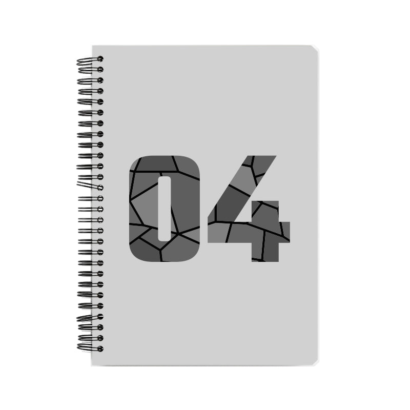 04 Number Notebook (Melange Grey)