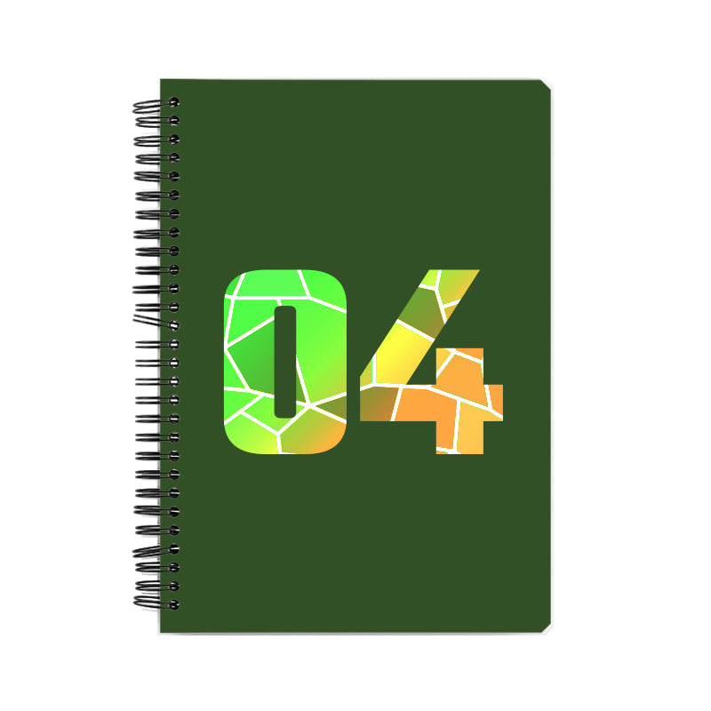 04 Number Notebook (Olive Green)