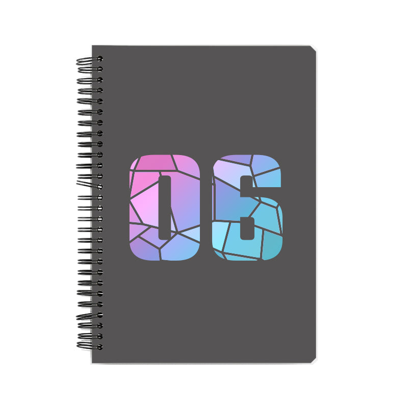 06 Number Notebook (Charcoal Grey)