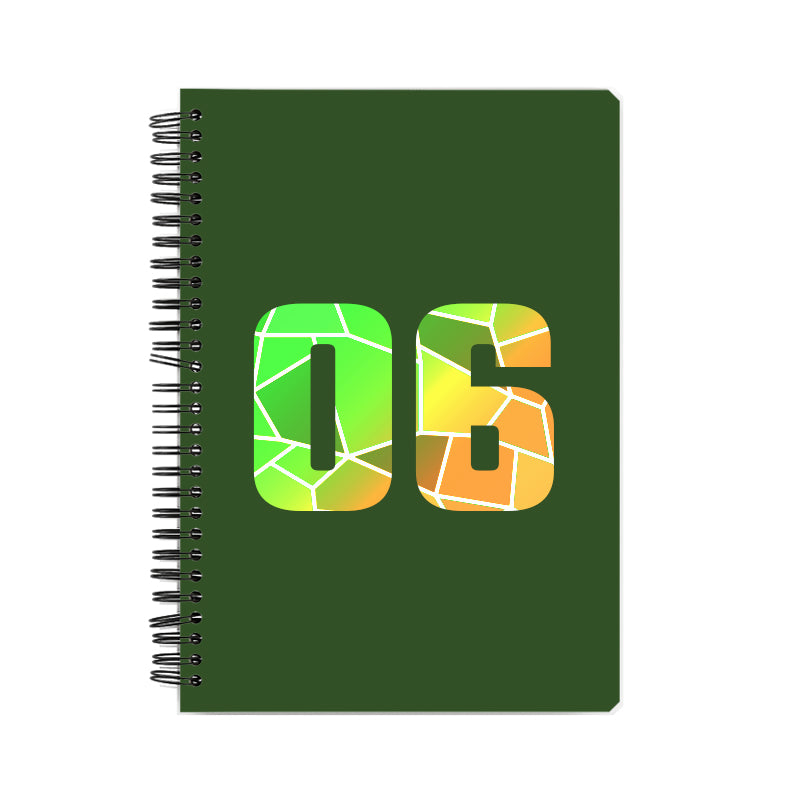 06 Number Notebook (Olive Green)