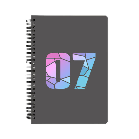 07 Number Notebook (Charcoal Grey)