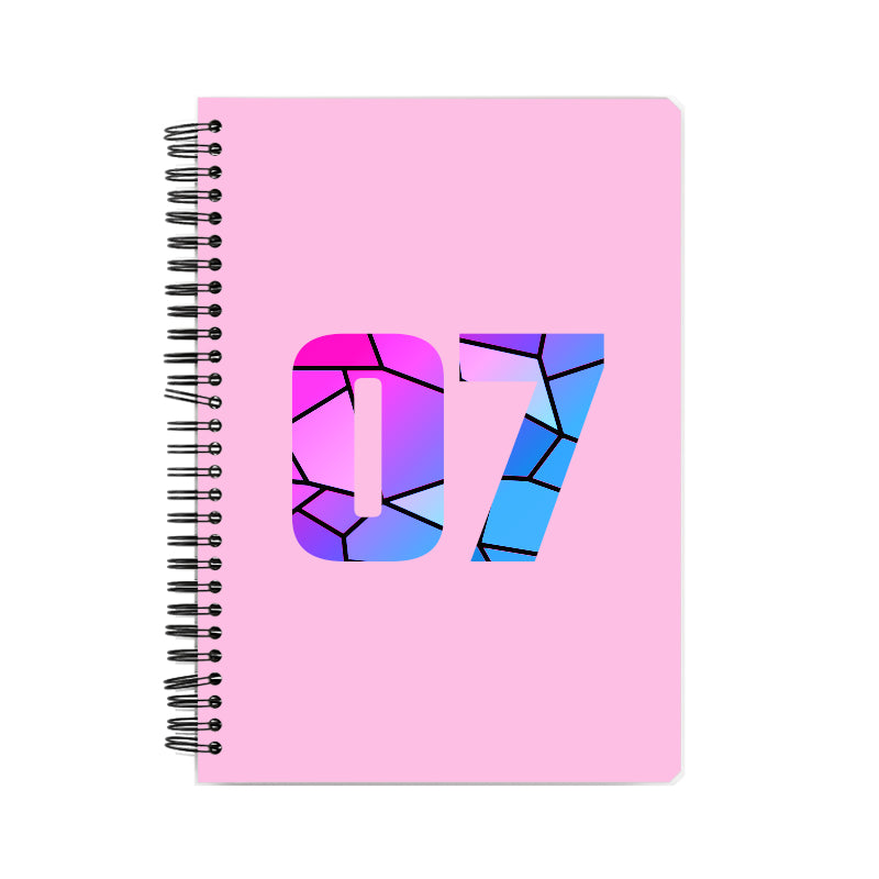 07 Number Notebook (Light Pink)