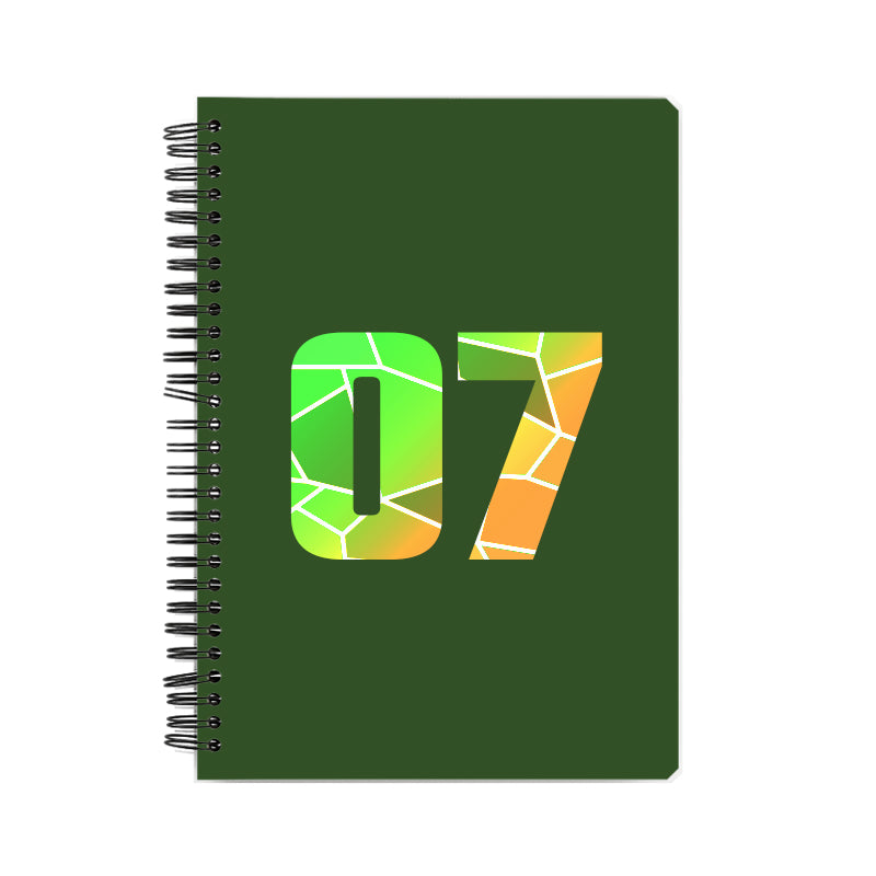 07 Number Notebook (Olive Green)