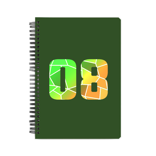 08 Number Notebook (Olive Green)