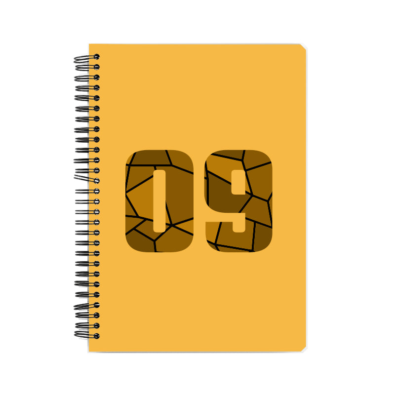 09 Number Notebook (Golden Yellow)