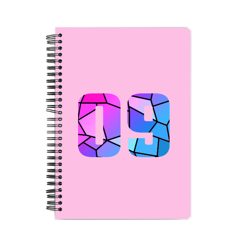 09 Number Notebook (Light Pink)