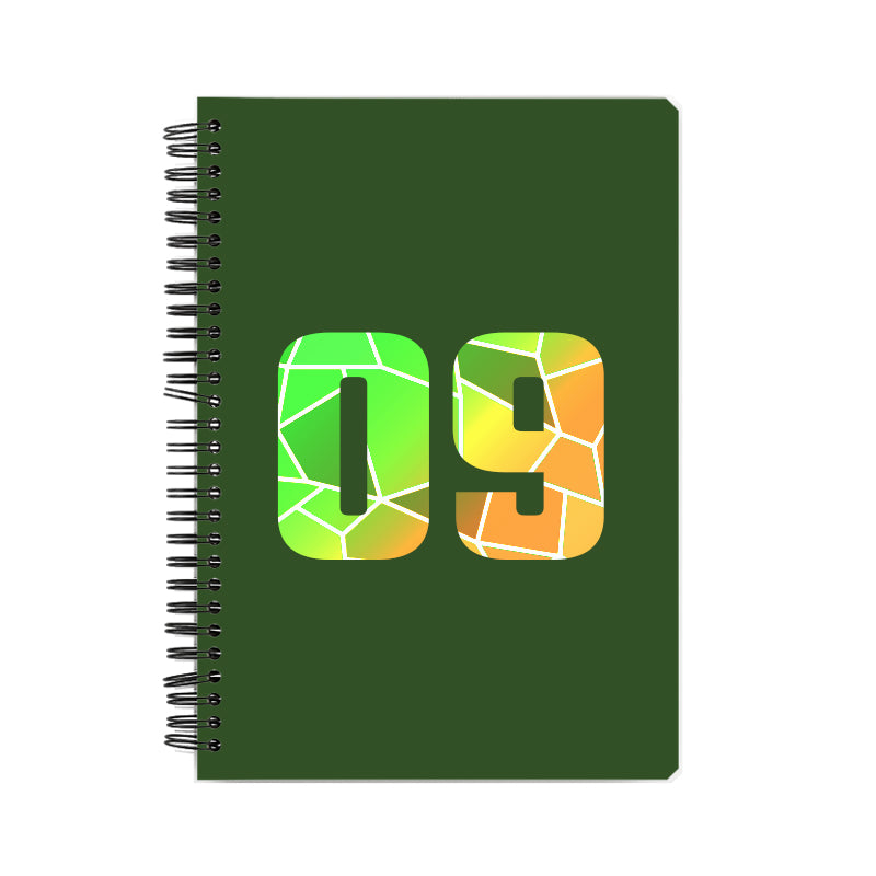 09 Number Notebook (Olive Green)