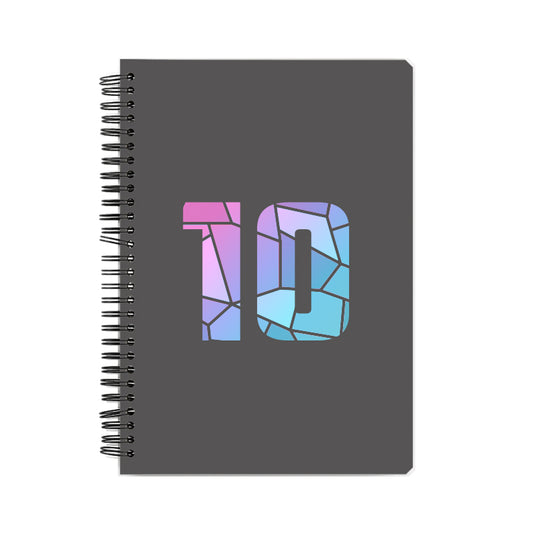 10 Number Notebook (Charcoal Grey)