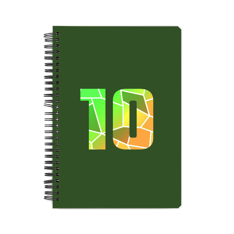 10 Number Notebook (Olive Green)