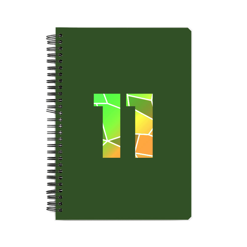 11 Number Notebook (Olive Green)