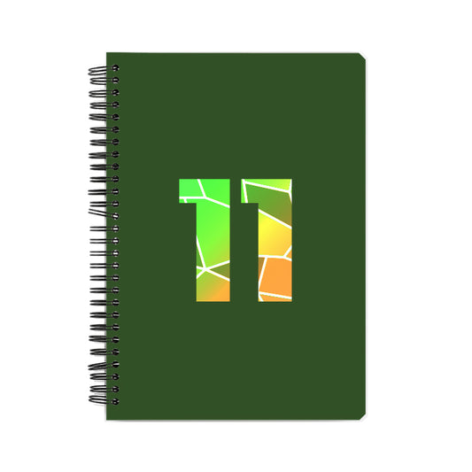 11 Number Notebook (Olive Green)