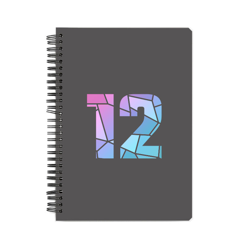 12 Number Notebook (Charcoal Grey)