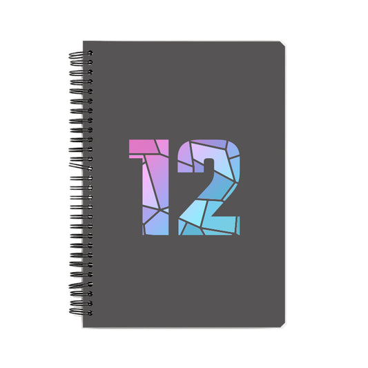 12 Number Notebook (Charcoal Grey)