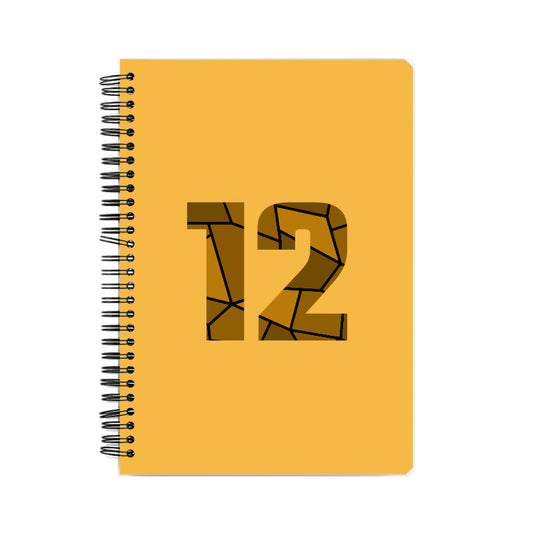 12 Number Notebook (Golden Yellow)