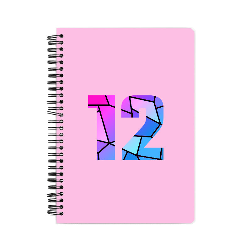 12 Number Notebook (Light Pink)