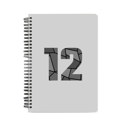 12 Number Notebook (Melange Grey)