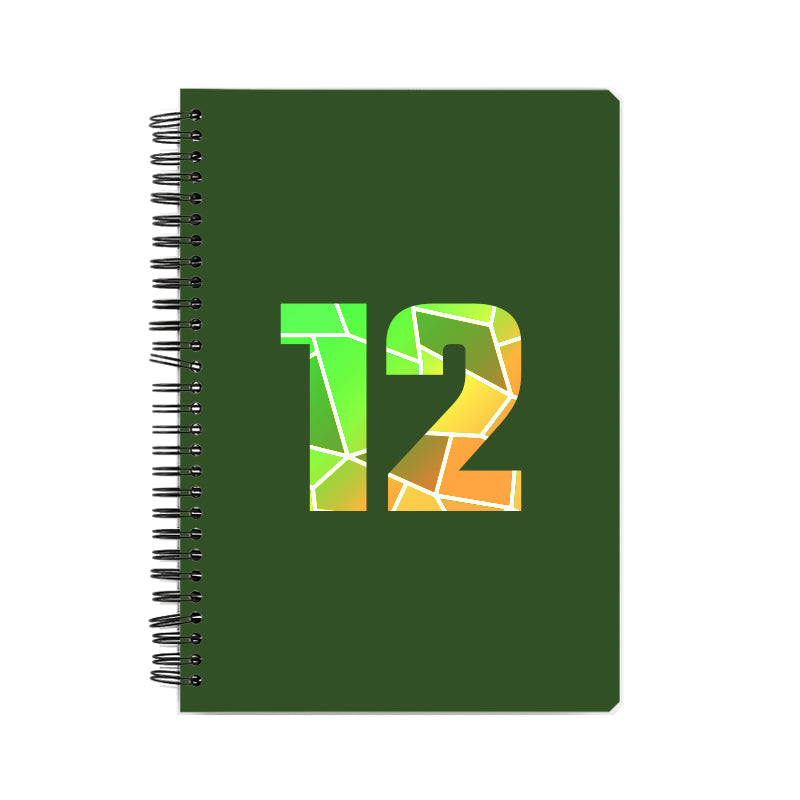 12 Number Notebook (Olive Green)