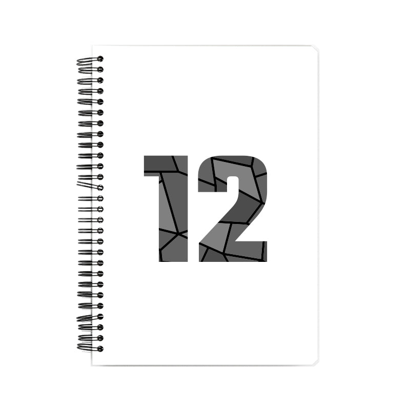 12 Number Notebook (White)