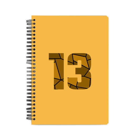 13 Number Notebook (Golden Yellow)