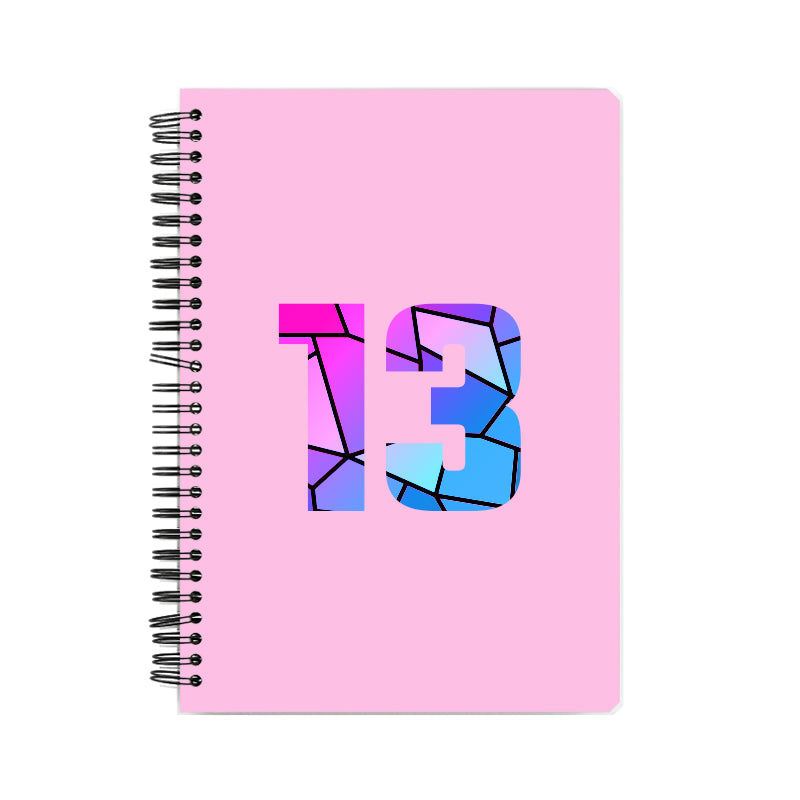 13 Number Notebook (Light Pink)