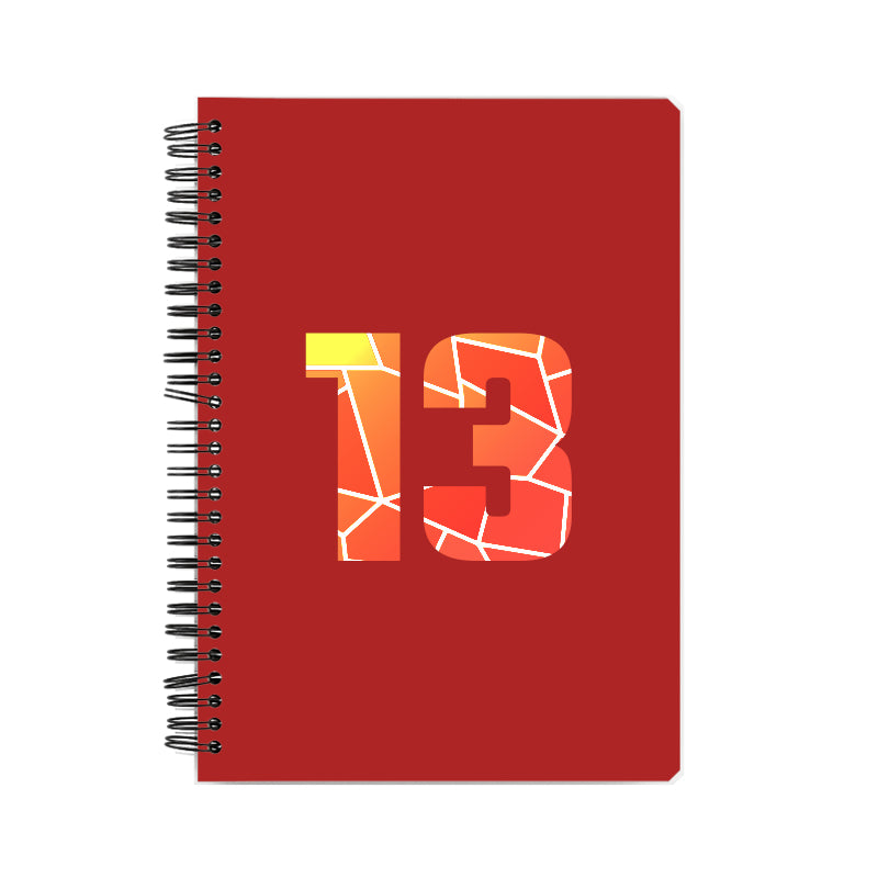 13 Number Notebook (Red)