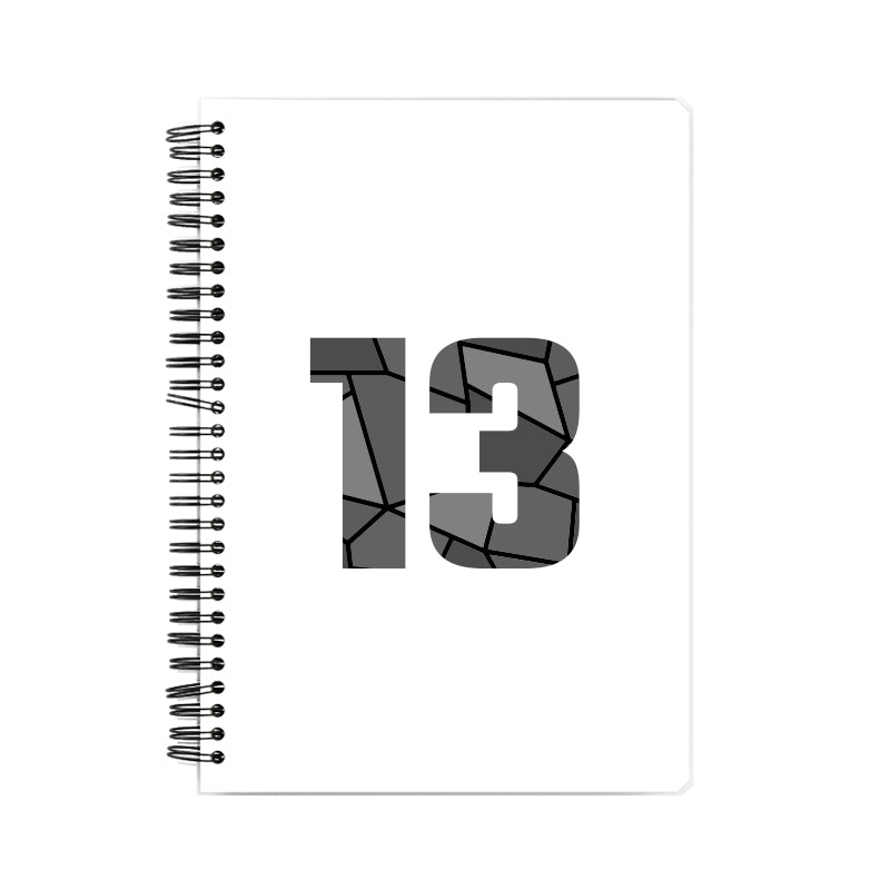 13 Number Notebook (White)