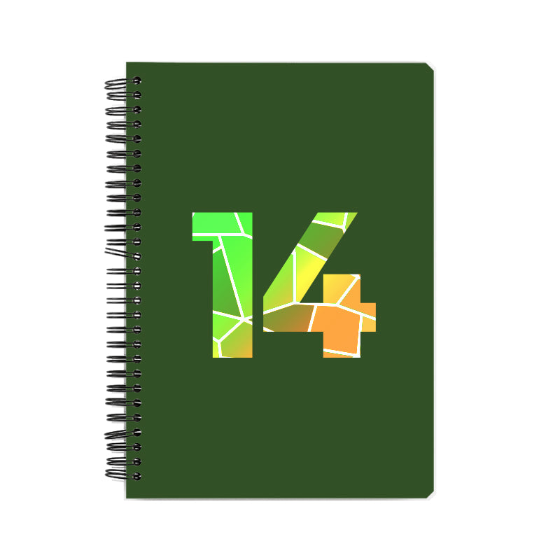 14 Number Notebook (Olive Green)