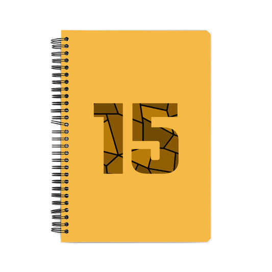 15 Number Notebook (Golden Yellow)