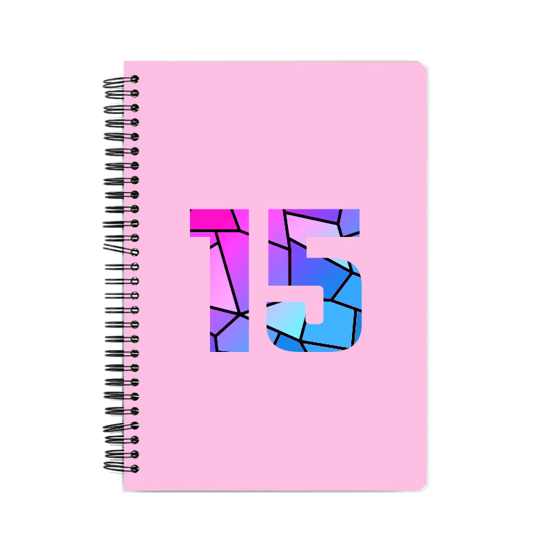 15 Number Notebook (Light Pink)