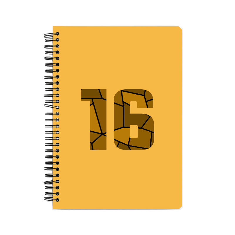 16 Number Notebook (Golden Yellow)