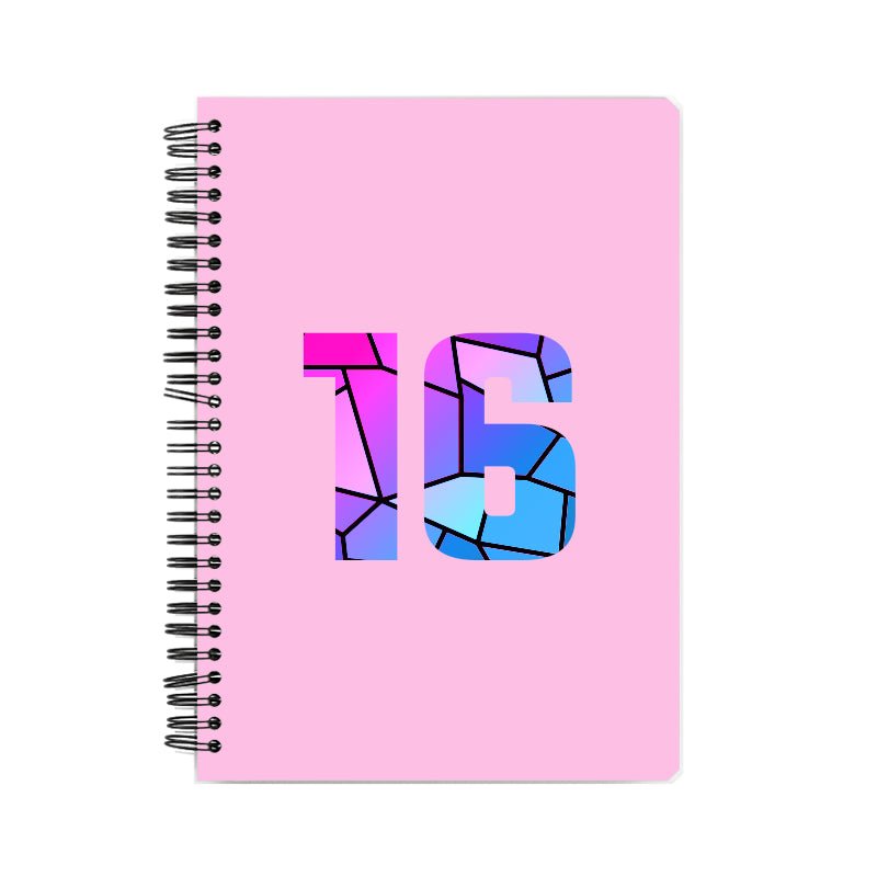 16 Number Notebook (Light Pink)