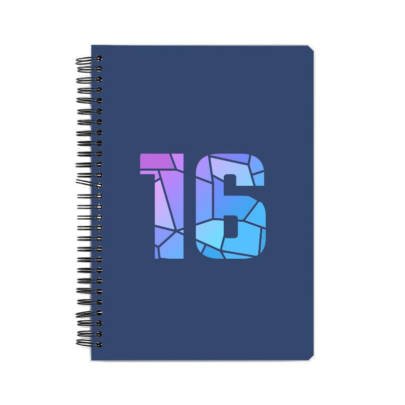 16 Number Notebook (Navy Blue)