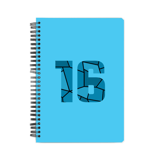 16 Number Notebook (Sky Blue)