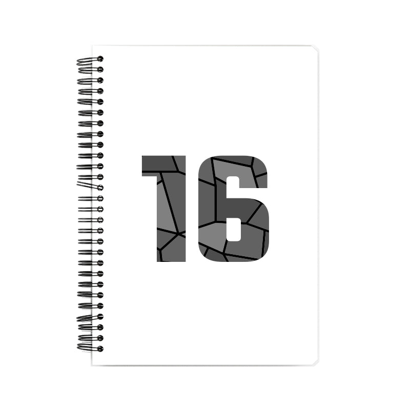 16 Number Notebook (White)