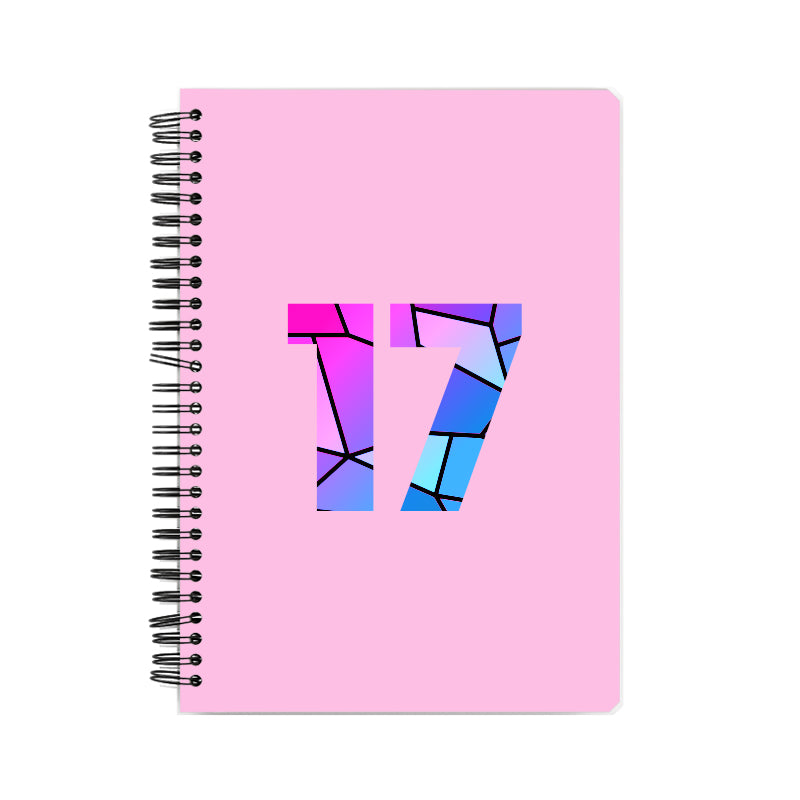 17 Number Notebook (Light Pink)