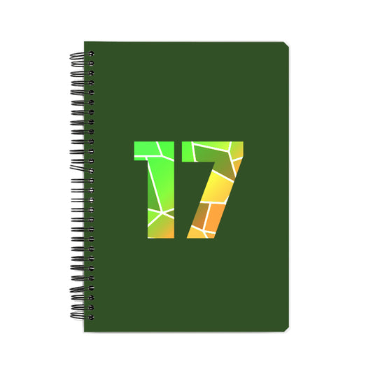 17 Number Notebook (Olive Green)