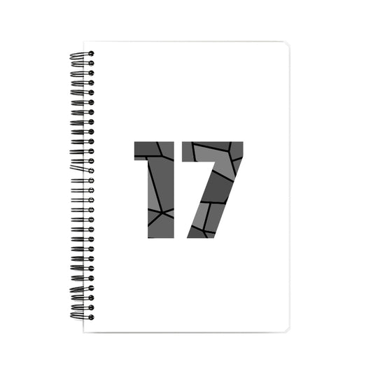 17 Number Notebook (White)