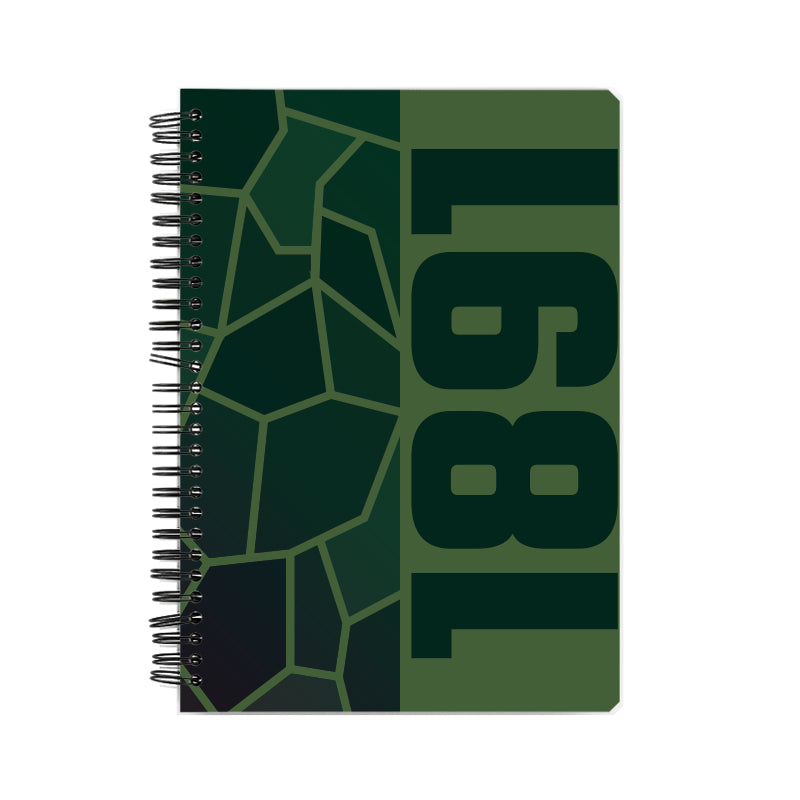 1891 Year Notebook (Olive Green)