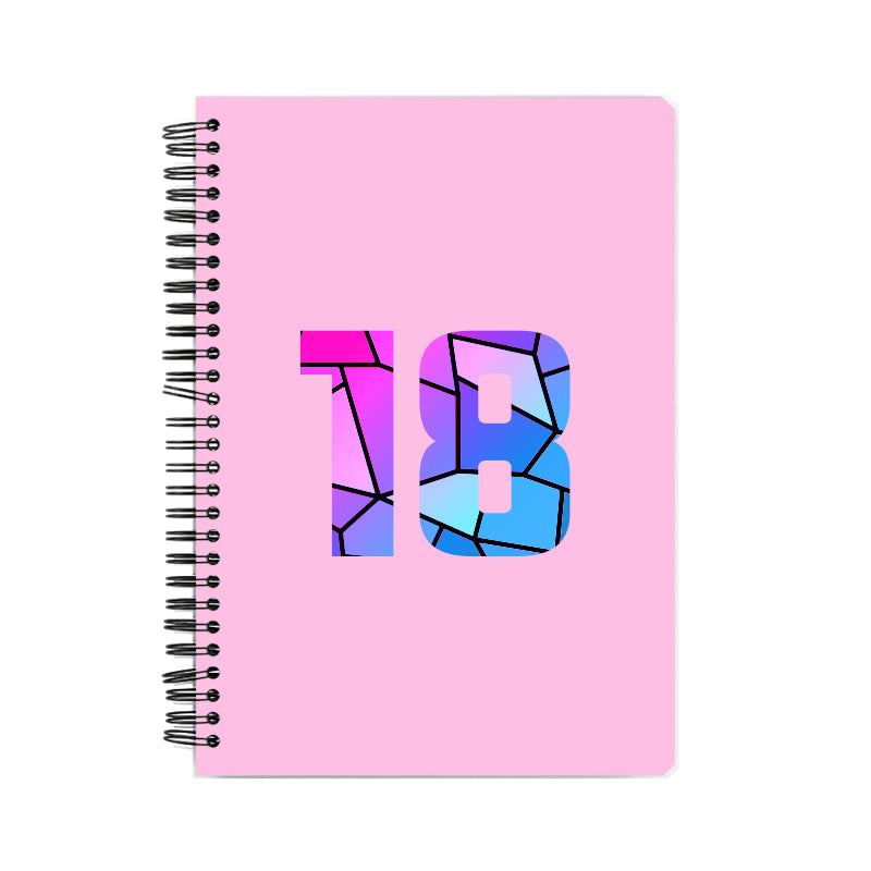 18 Number Notebook (Light Pink)