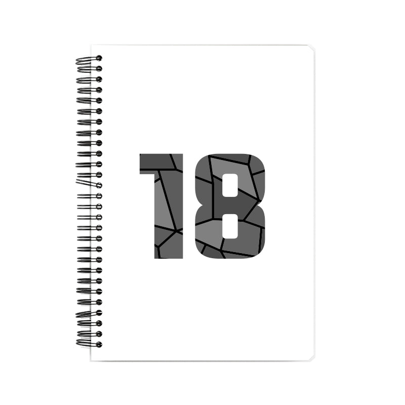 18 Number Notebook (White)