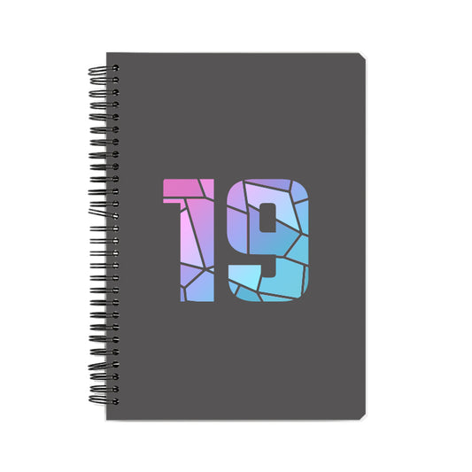 19 Number Notebook (Charcoal Grey)