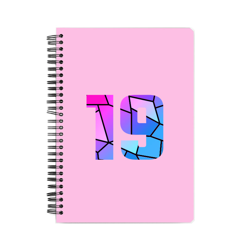 19 Number Notebook (Light Pink)