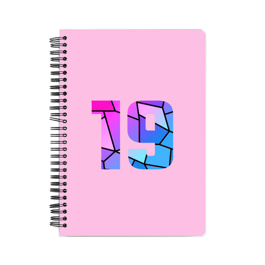 19 Number Notebook (Light Pink)